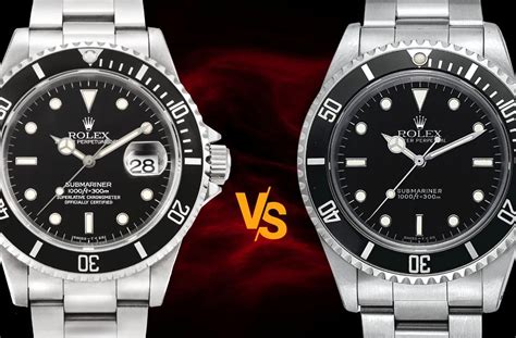 rolex submariner vs submariner date|rolex submariner 41mm no date.